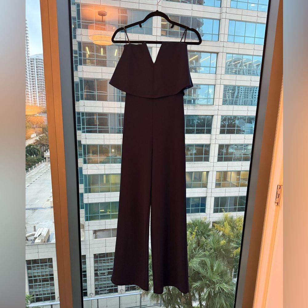 Lulus navy jumpsuit.